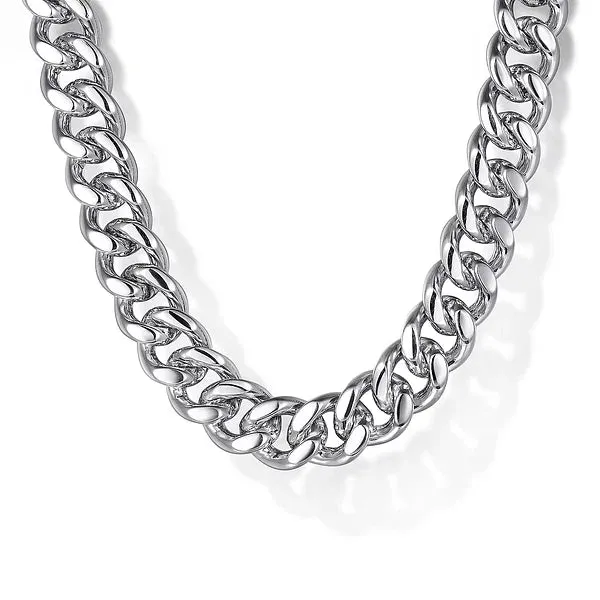 Gold Solid Men's Diamond Cut Cuban Link Chain Necklace