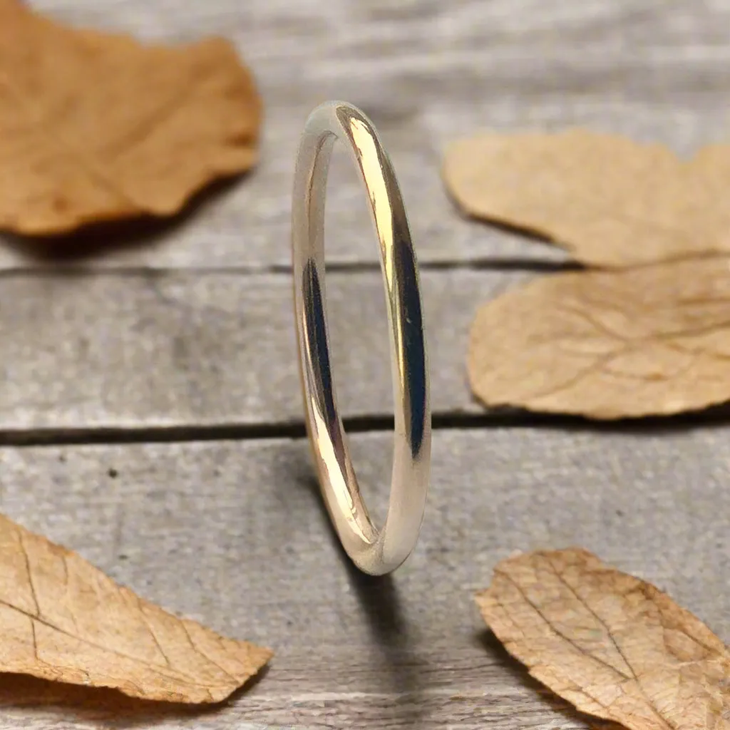 Gold Unisex Wedding Band - I Will Follow.
