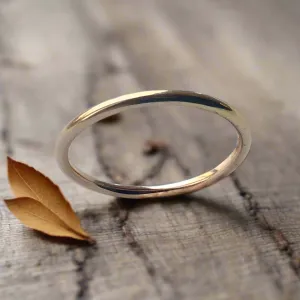 Gold Unisex Wedding Band - I Will Follow.