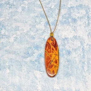 Golden Jasper Oval Pendant