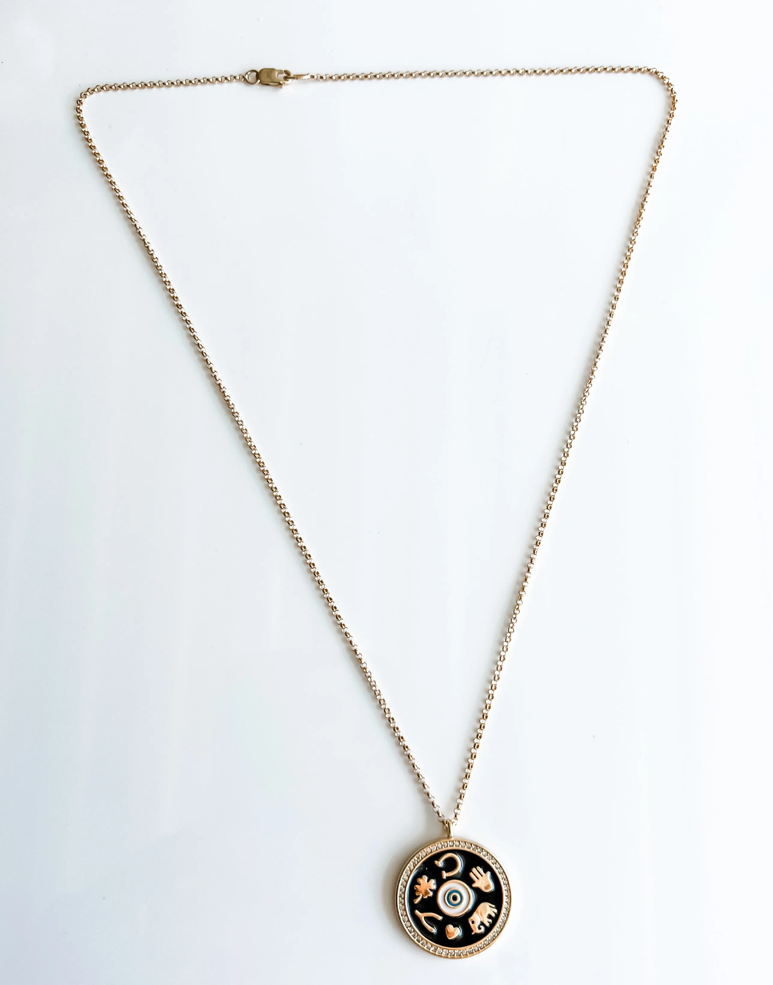 Good fortune charm necklace