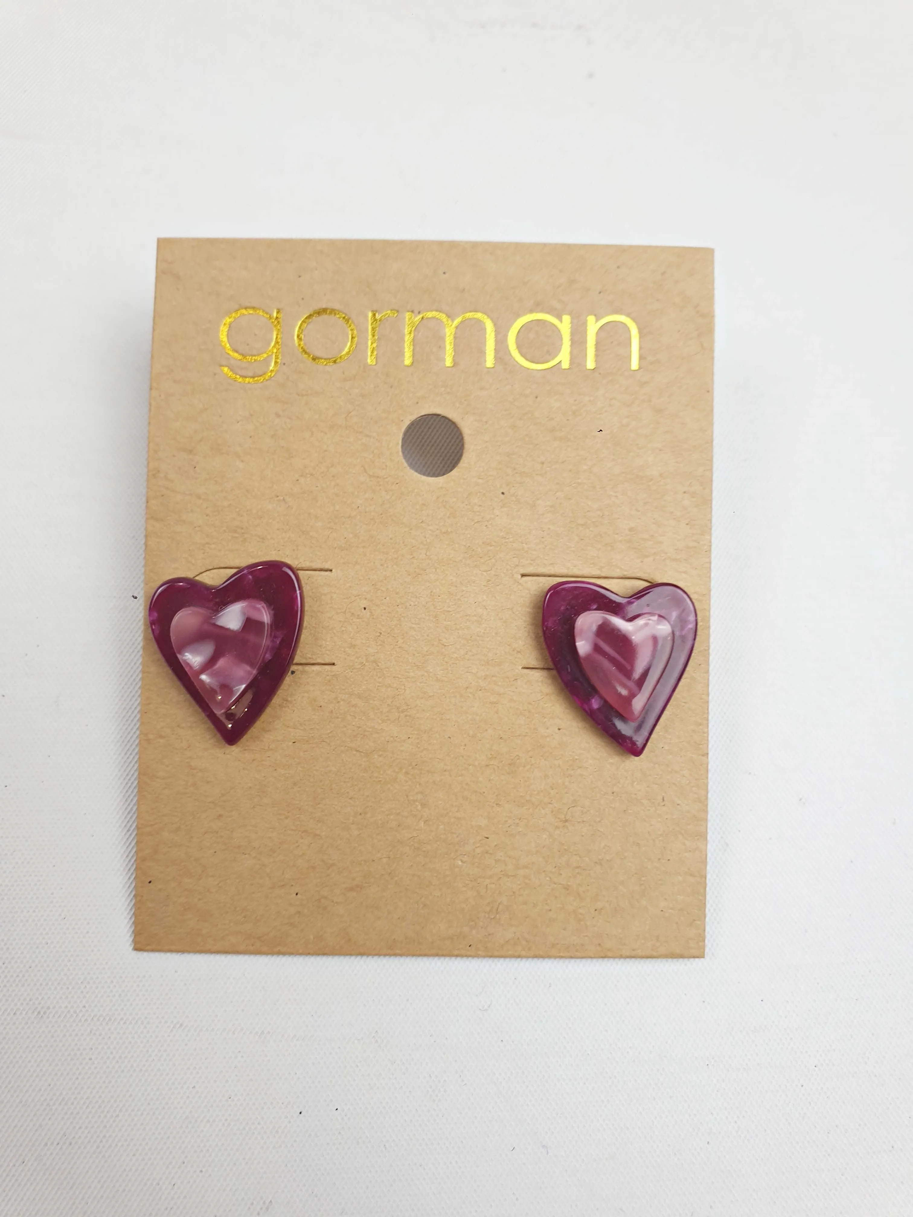 Gorman purple heart stud earrings