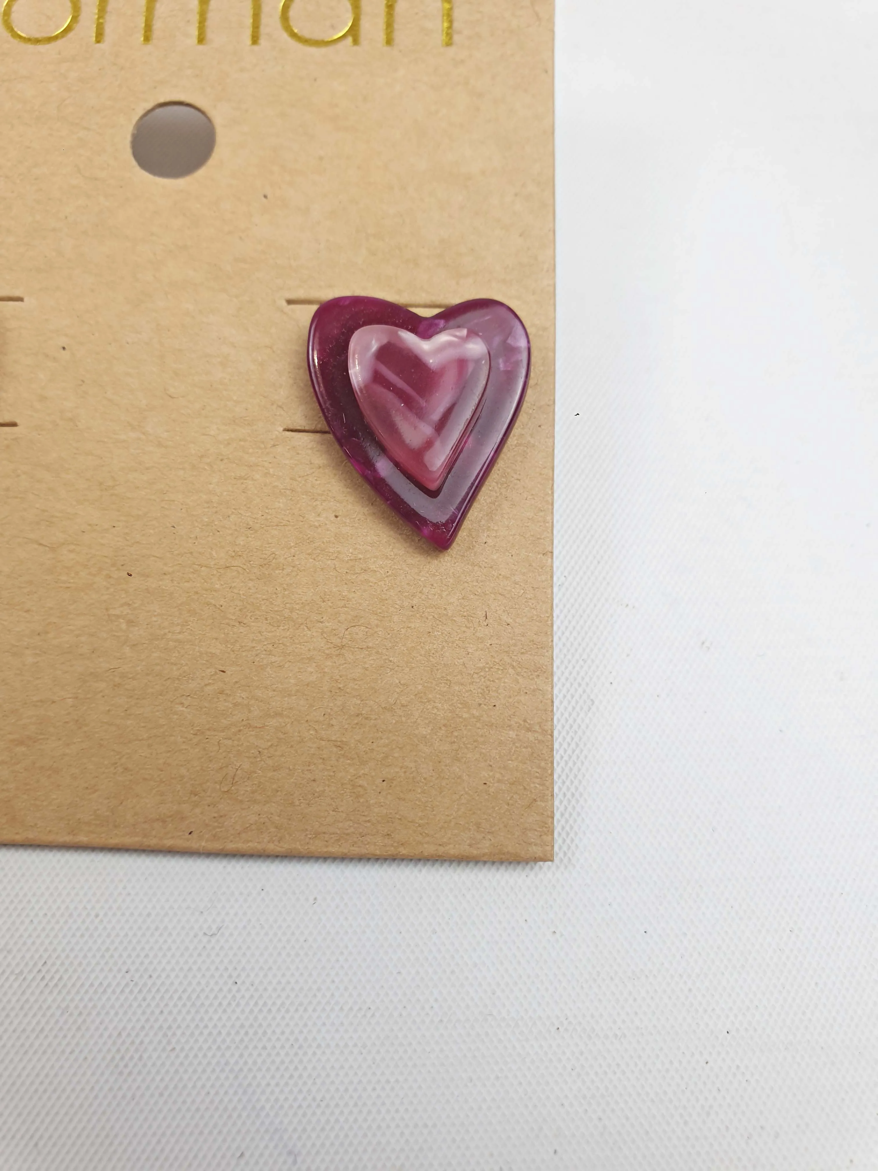 Gorman purple heart stud earrings