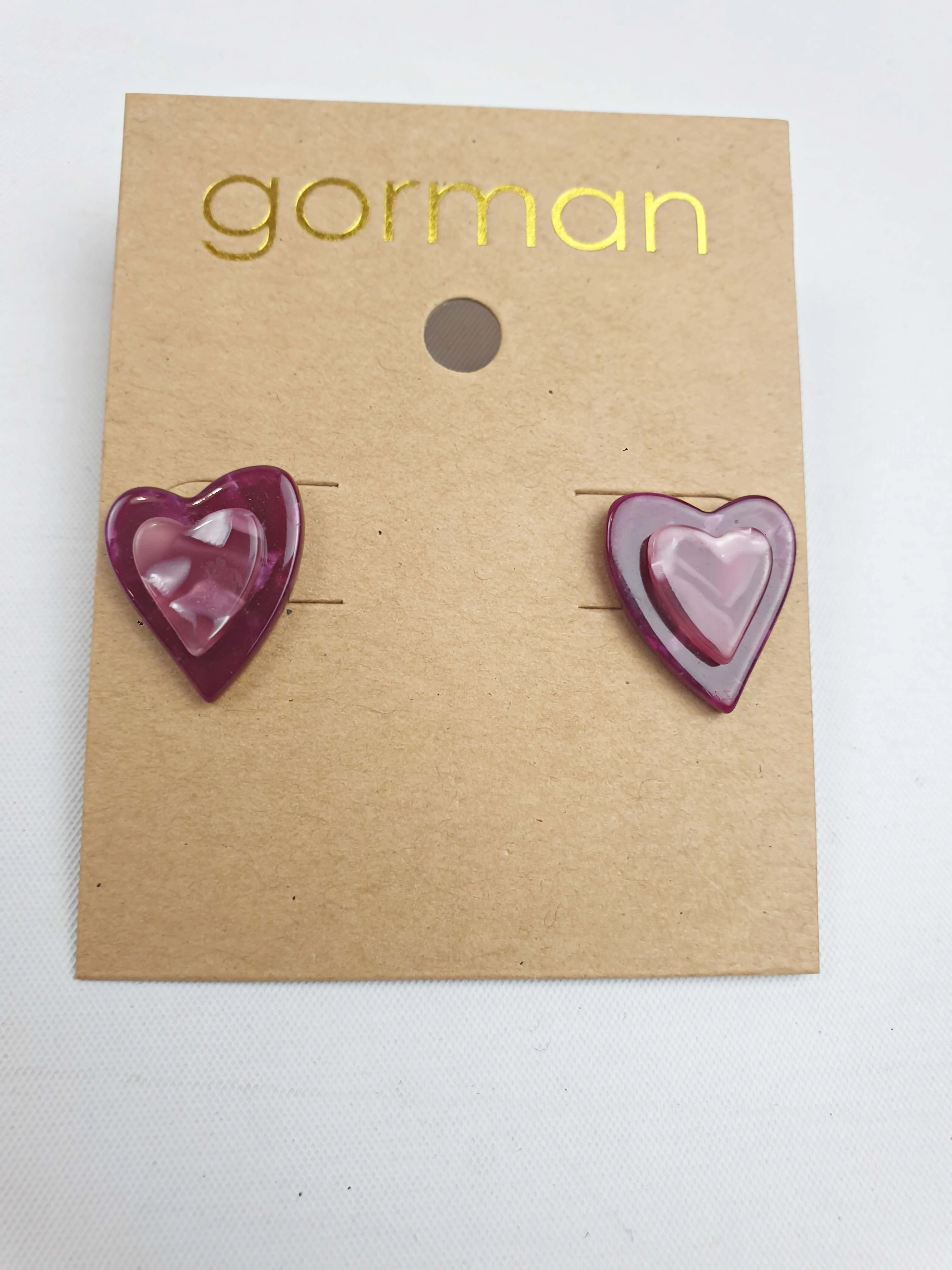 Gorman purple heart stud earrings