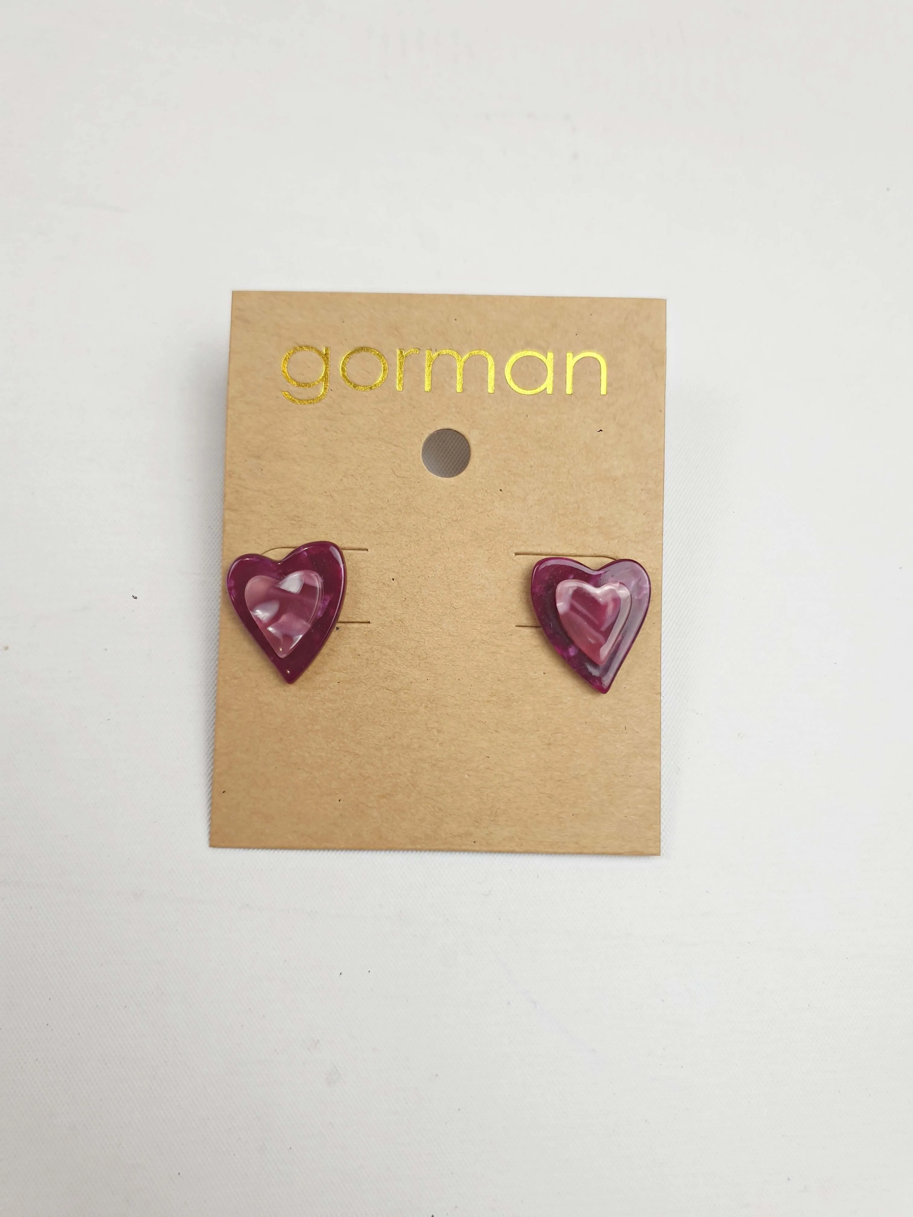 Gorman purple heart stud earrings