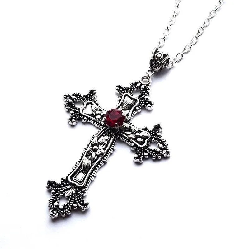 Gothic Large Cross Necklace