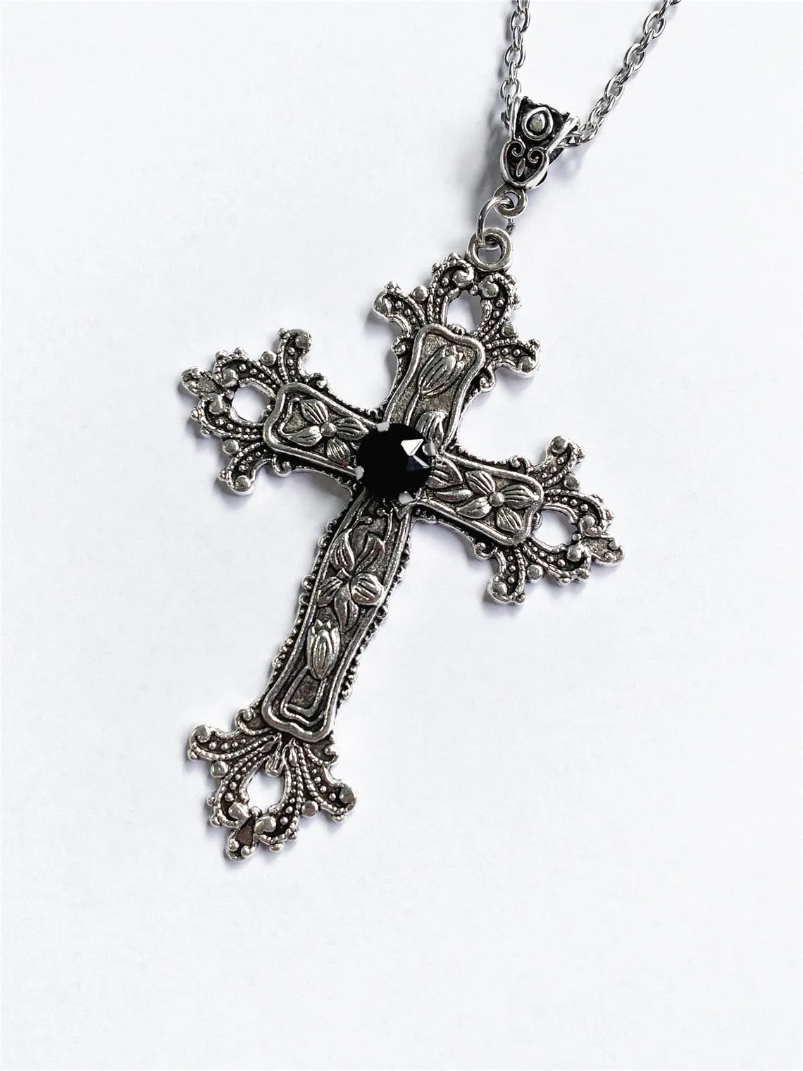 Gothic Large Cross Necklace