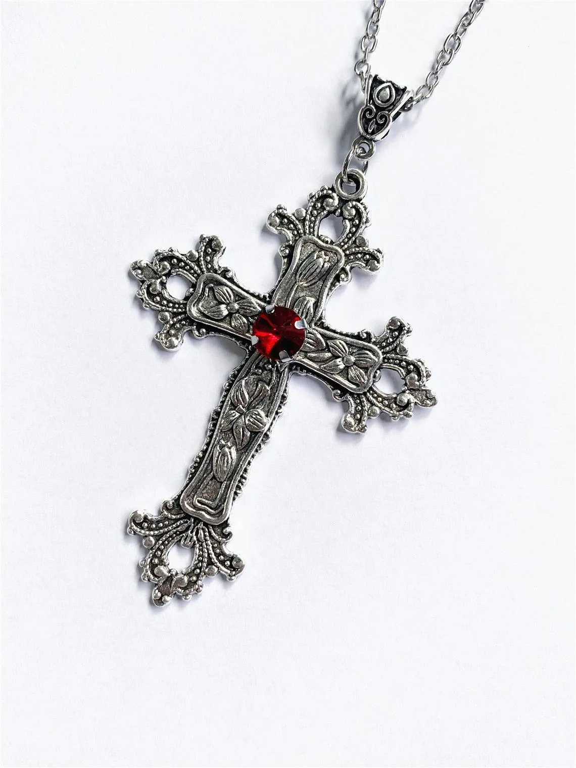Gothic Large Cross Necklace