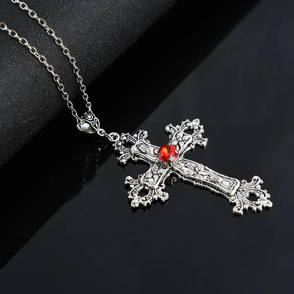 Gothic Large Cross Necklace