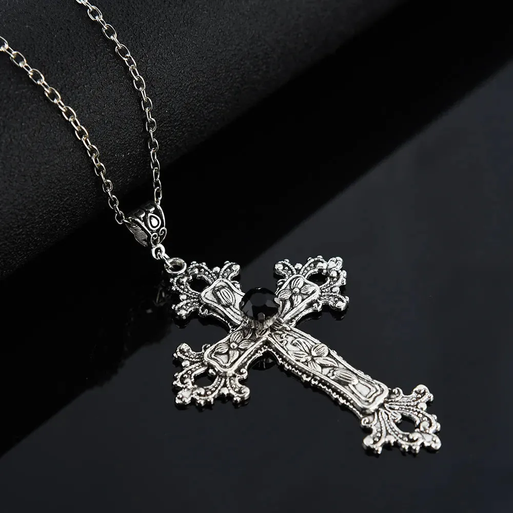 Gothic Large Cross Necklace