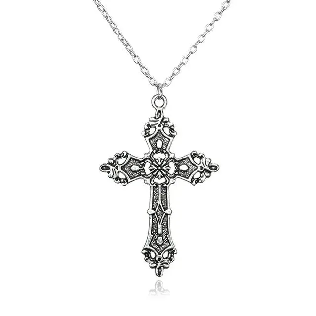 Gothic Large Cross Necklace