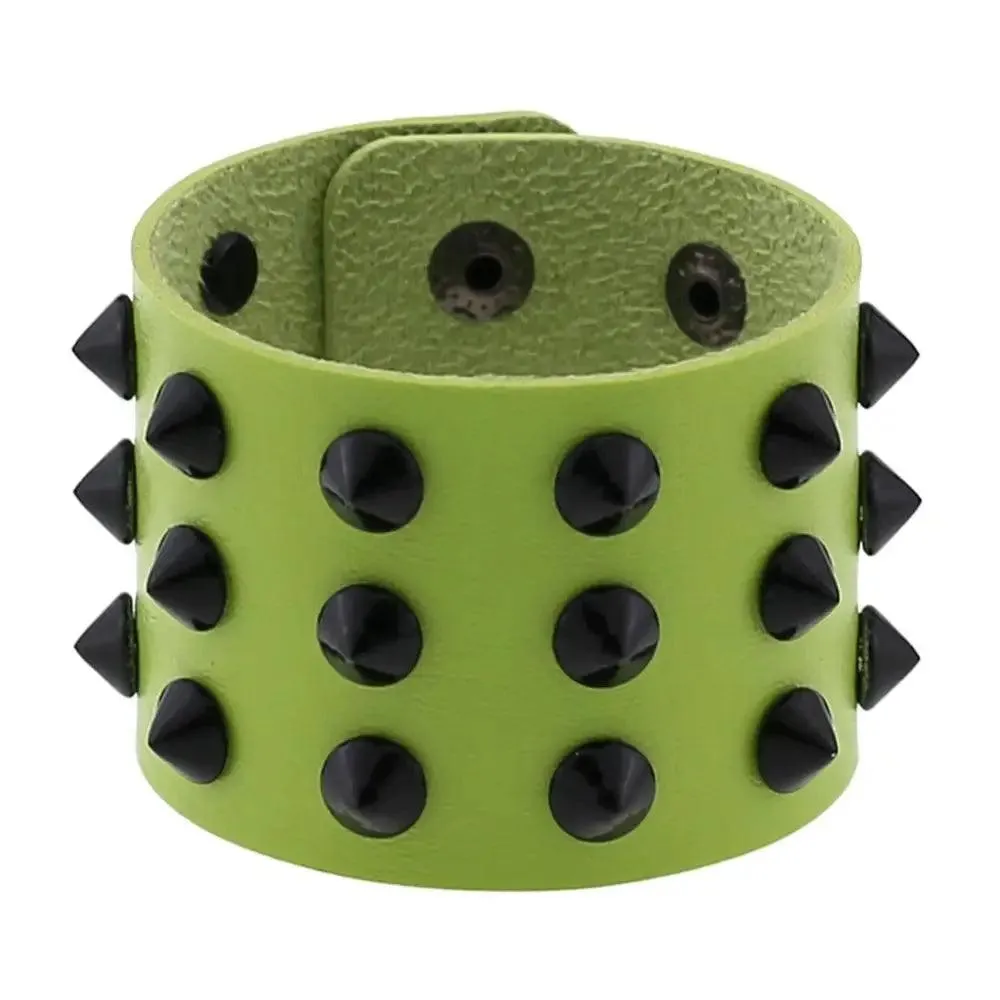 Gothic Spike Rivets Leather Wristband