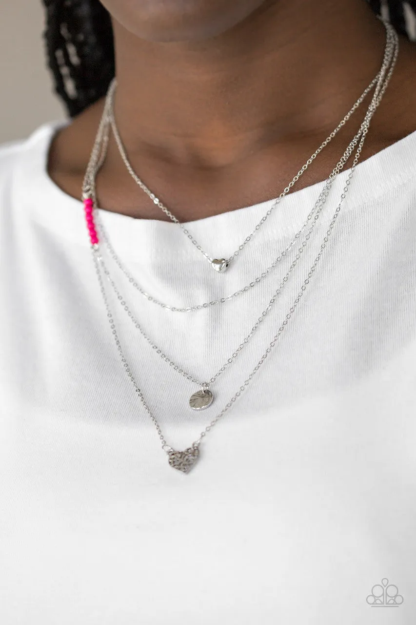 Gypsy Heart Pink Paparazzi Necklace