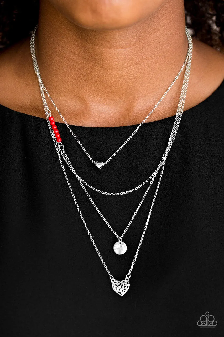 Gypsy Heart Red Paparazzi Necklace