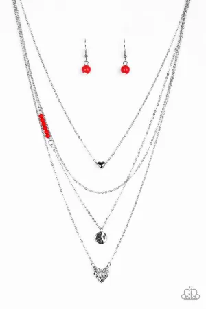 Gypsy Heart Red Paparazzi Necklace