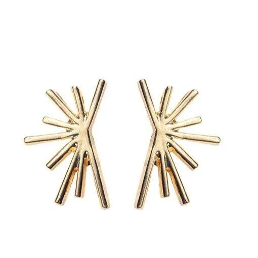 Half Sun Stud Earrings