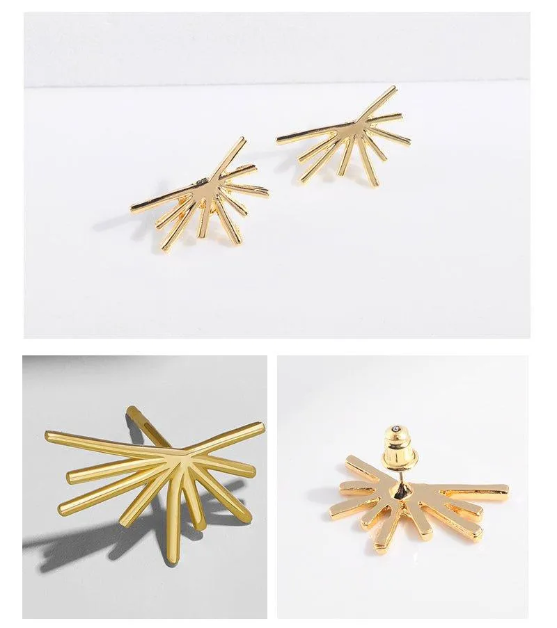 Half Sun Stud Earrings