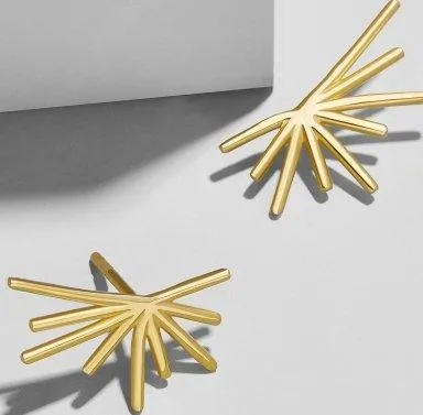 Half Sun Stud Earrings