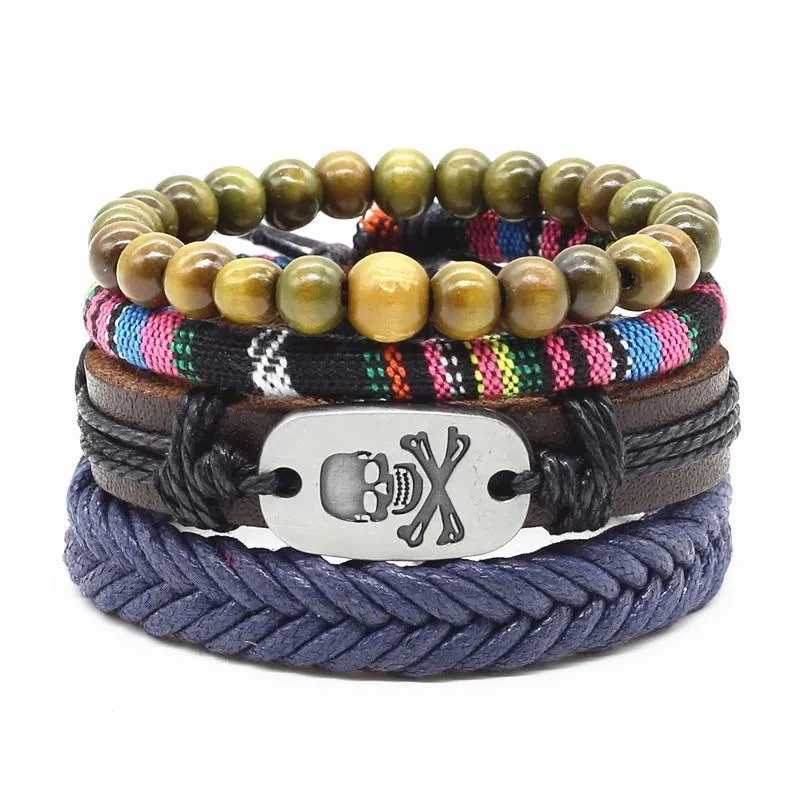 Handmade Modern Fashion New Luxury Wood Bead Charm Amazing Premium Leather Elegant Bracelet For Women