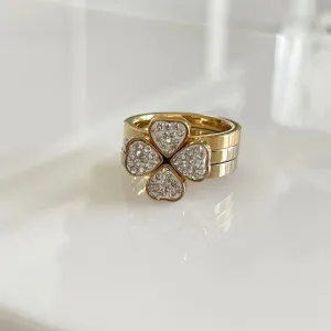 Heart Clover Ring | Stackable