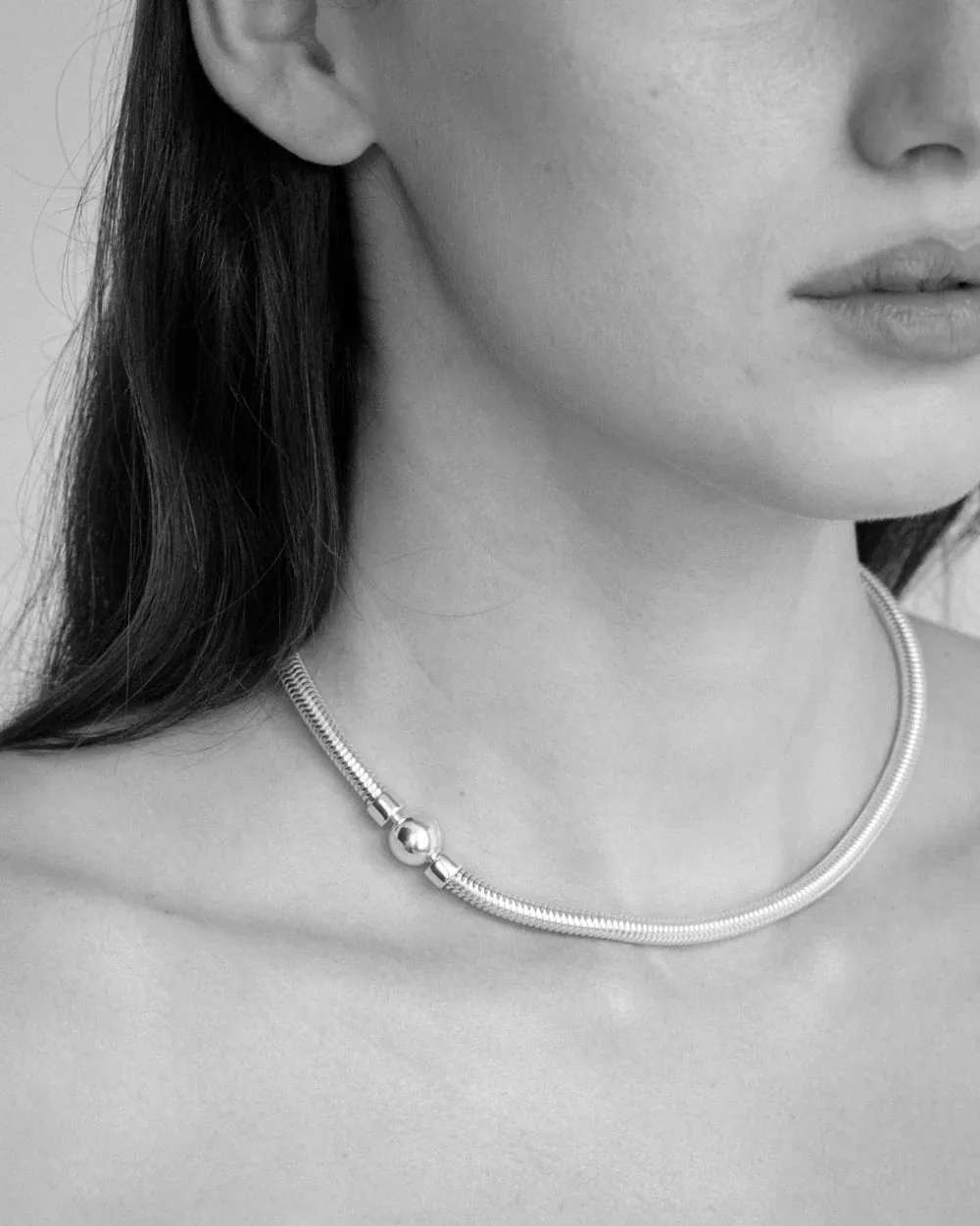 hemisphere necklace in silver