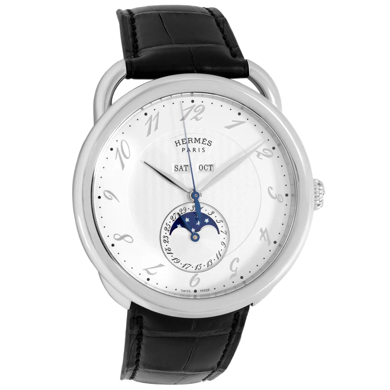 Hermes Stainless Steel 43mm Arceau Grande Lune W036756WW00