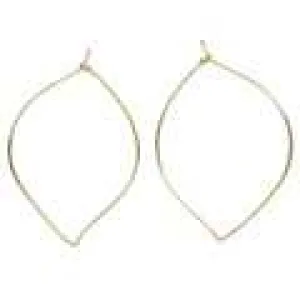 Hoop Earrings - Large Leaf - Silver