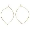 Hoop Earrings - Large Leaf - Silver