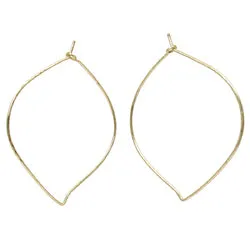 Hoop Earrings - Large Leaf - Silver