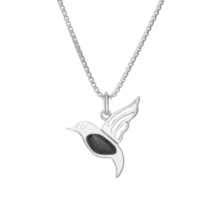 Hummingbird Cremation Necklace in Sterling Silver