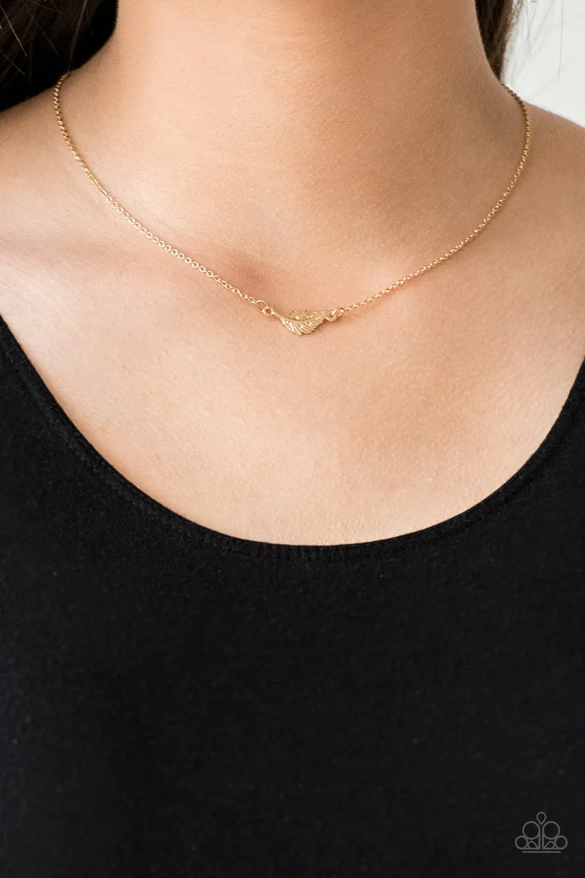 In-Flight Fashion Gold Paparazzi Necklace