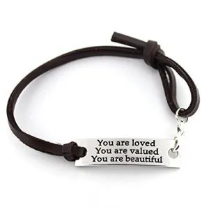 Inspirational Leather Bracelet for Women