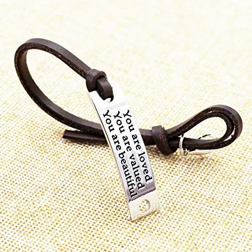 Inspirational Leather Bracelet for Women