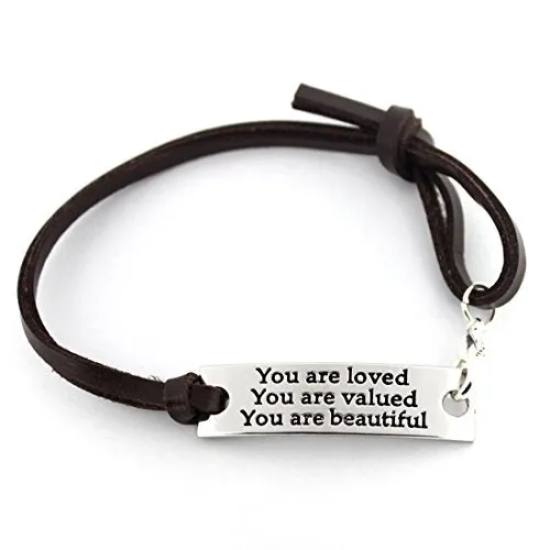 Inspirational Leather Bracelet for Women