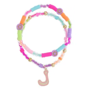 J Retro Bubble Beaded Bracelet Set