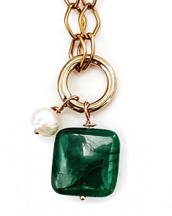 Jaylene Long Charm Necklace || Choose Color