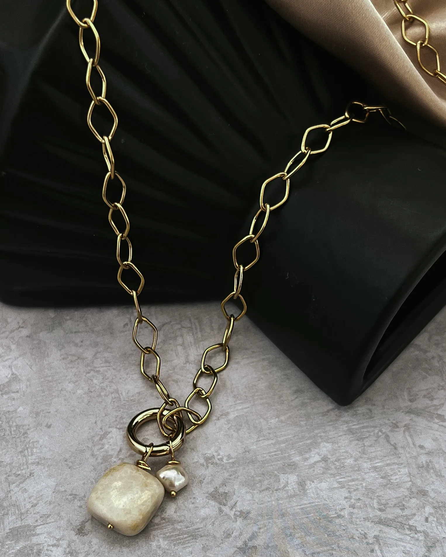 Jaylene Long Charm Necklace || Choose Color