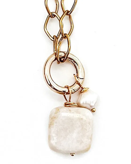 Jaylene Long Charm Necklace || Choose Color