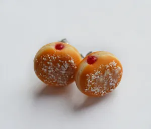 Jelly Doughnut Polymer Clay Mini Food Stud Earrings