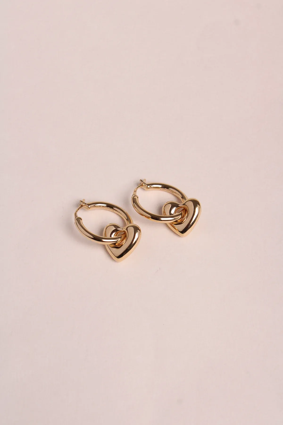 Jill heart hoop earrings
