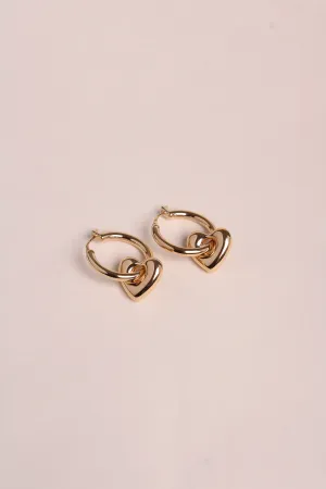 Jill heart hoop earrings