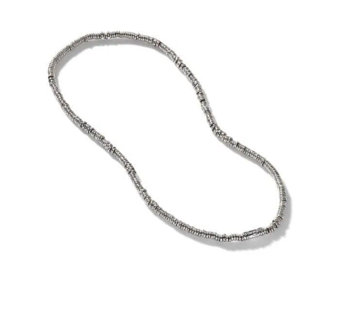 John Hardy Silver Heishi Bead Necklace