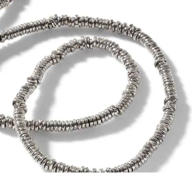 John Hardy Silver Heishi Bead Necklace