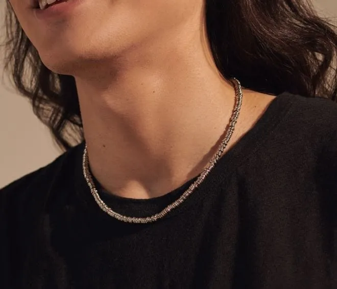 John Hardy Silver Heishi Bead Necklace
