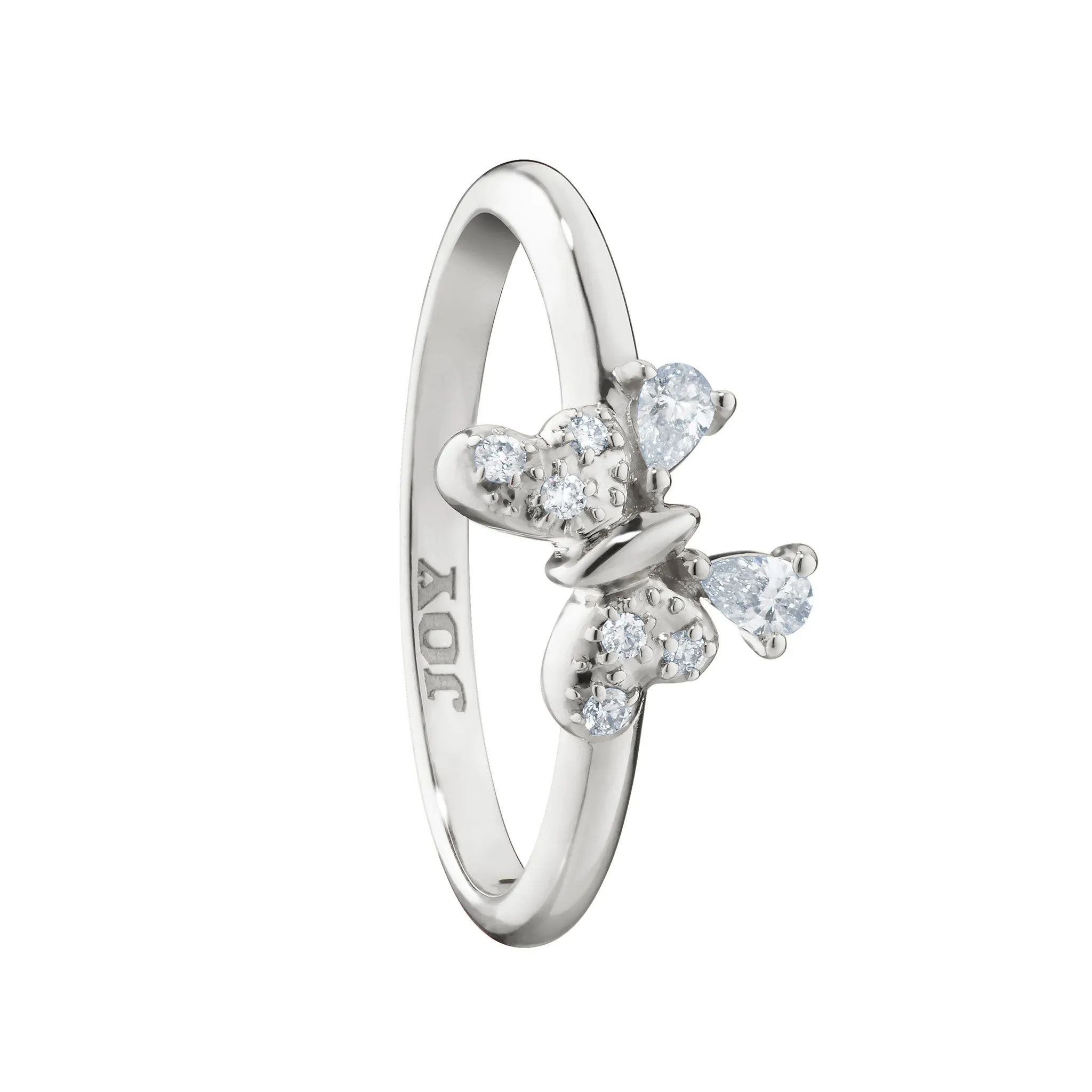 “Joy” Sterling Silver Butterfly Stackable Ring