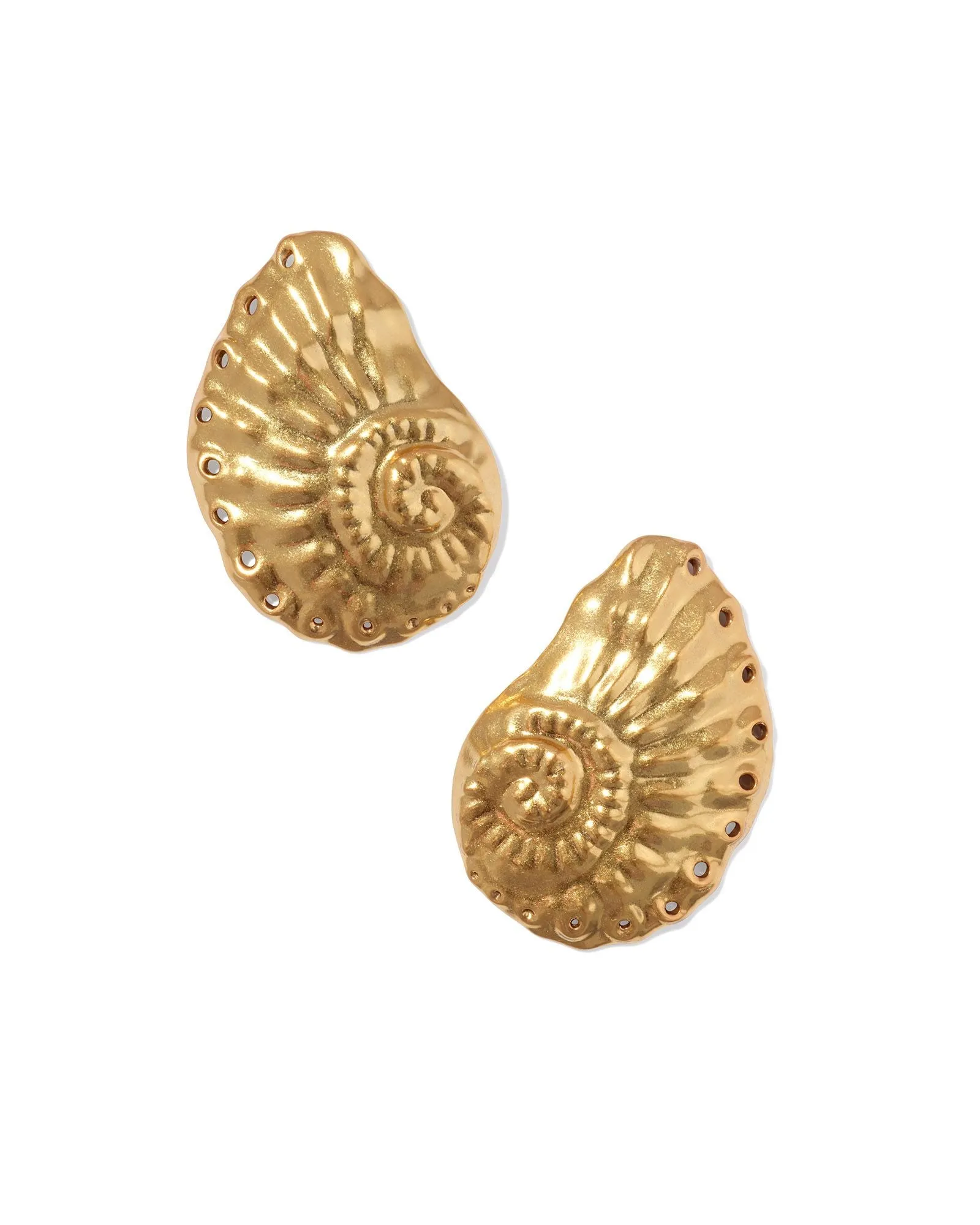 Kendra Scott Marina Statement Stud Earrings Vintage Gold