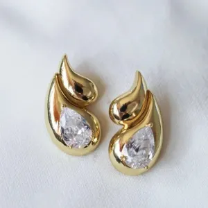 Kinsey Designs: Double Drop Stud Earrings in Gold