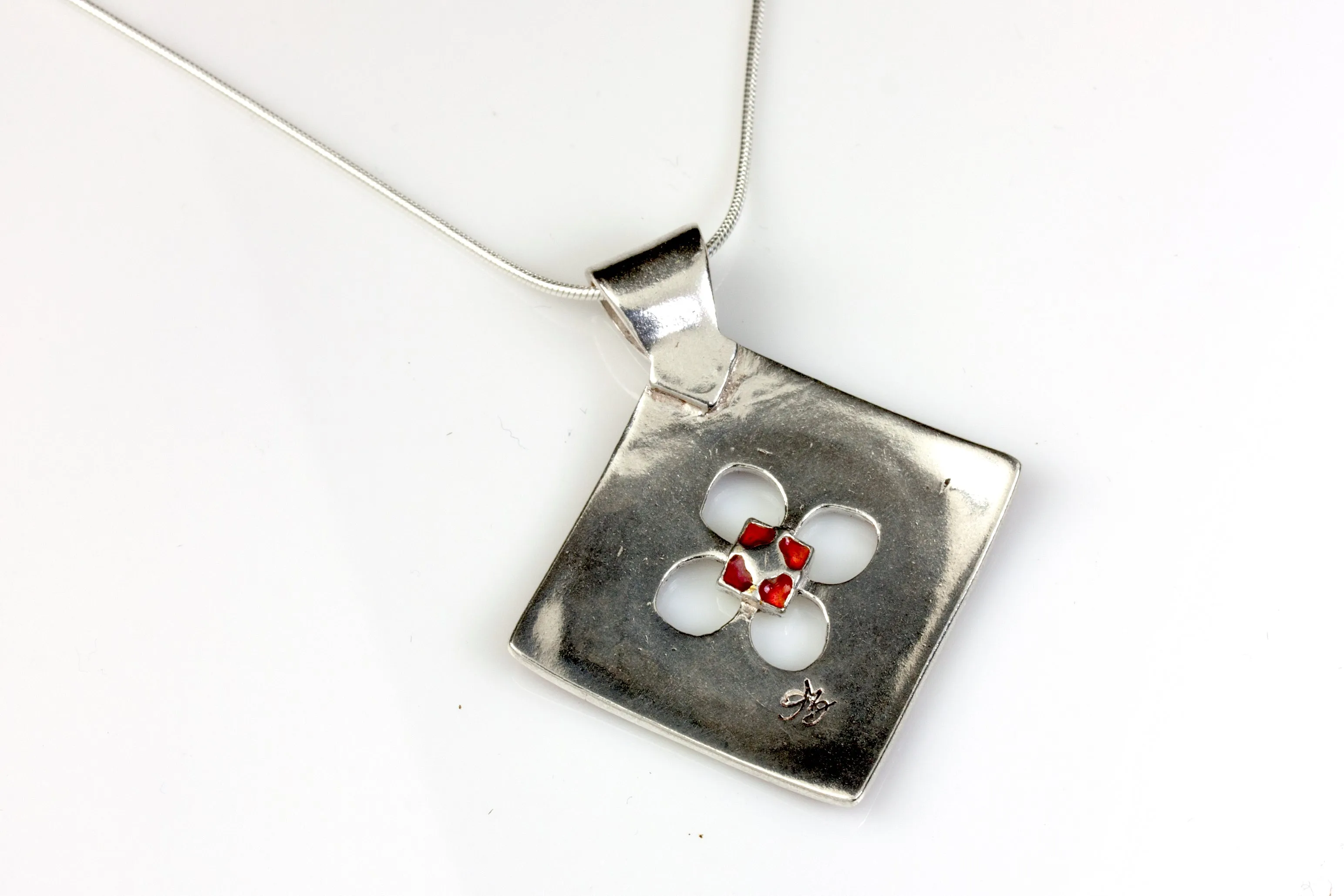Kismet Enameled Silver Pendant