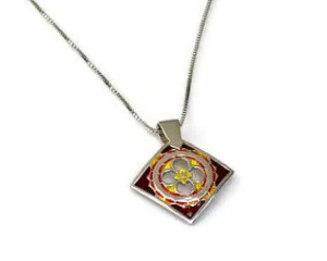 Kismet Enameled Silver Pendant