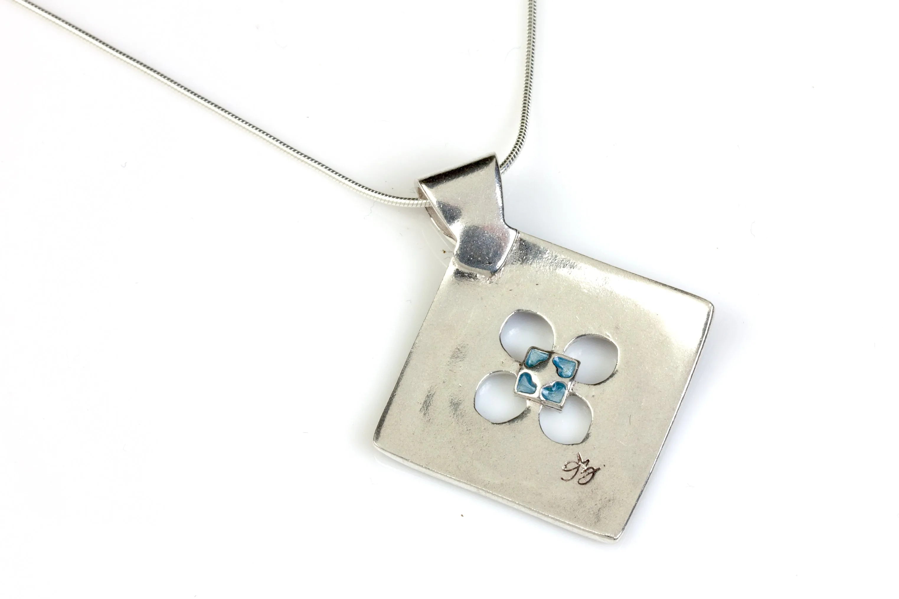 Kismet Enameled Silver Pendant